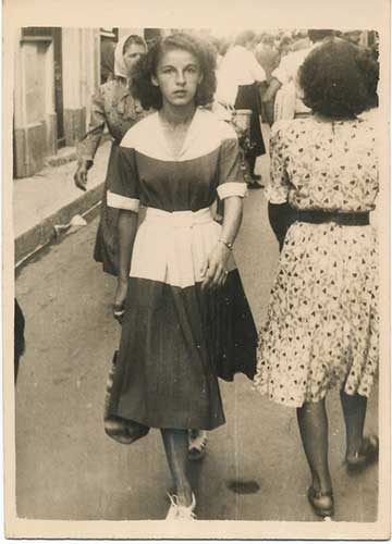 French girl in the street